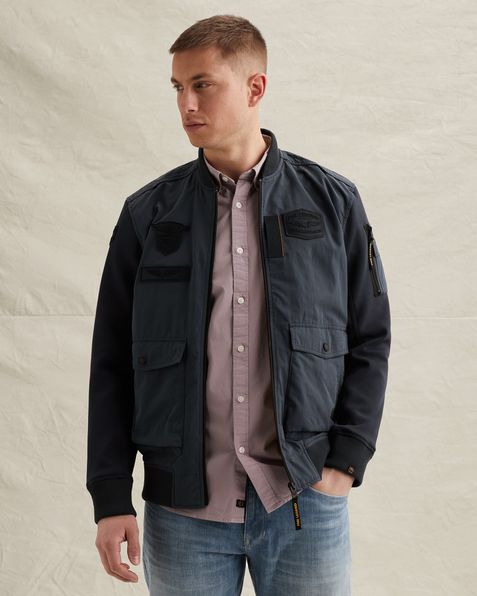 Hybrid jacket met flight pocket – Black Indigo – Zomerjassen | PME LEGEND
