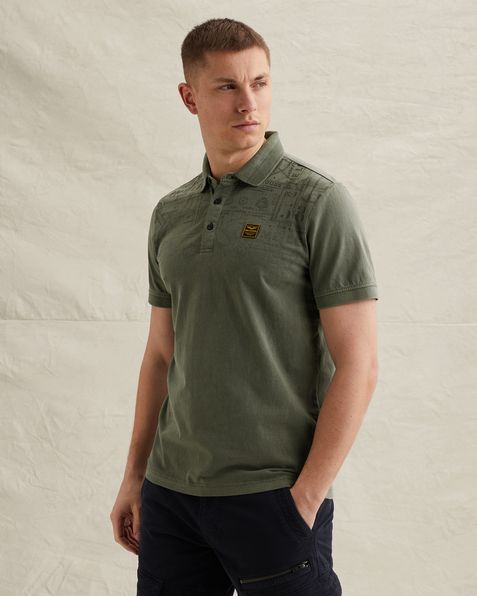 Polo met garment-dye wassing en print – Elmwood – Polo's | PME LEGEND