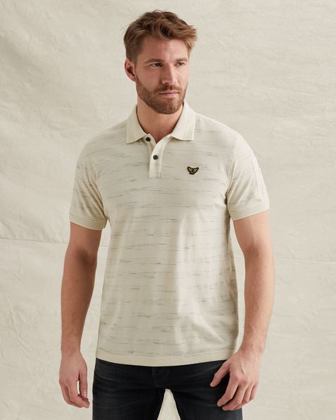Polo shirt with stripe pattern and flight pocket – Castle Wall – Polo shirts | PME LEGEND