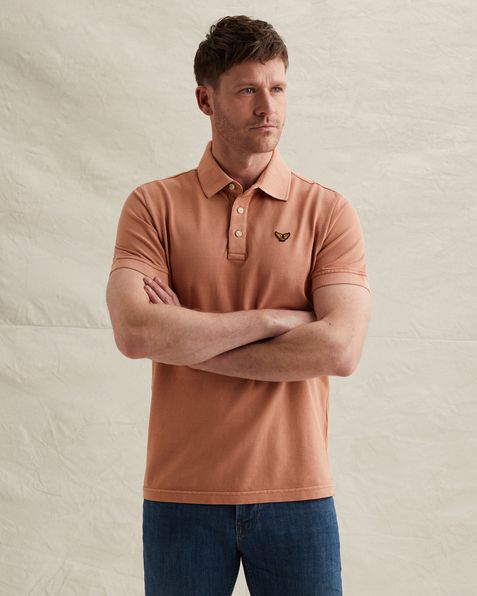 Polo met garment-dye wassing en tailwing logo – Mellow Rose – Polo's | PME LEGEND