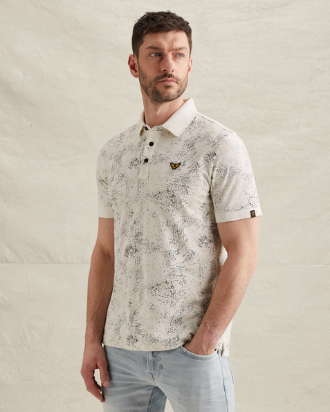 Polo shirt in jersey with allover print – Snow White – Polo shirts | PME LEGEND