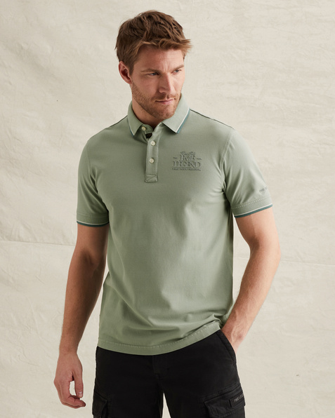 Polo shirt in piqué with artwork – Weeping Willow – Polo shirts | PME LEGEND