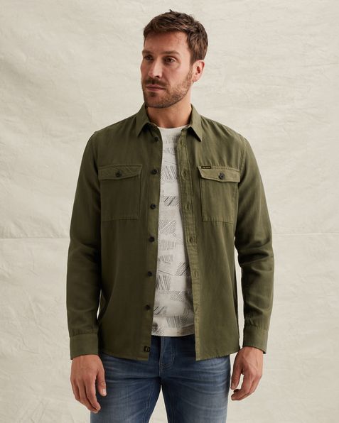 Shirt in cotton/linen with stitching details – Elmwood – Casual shirts | PME LEGEND