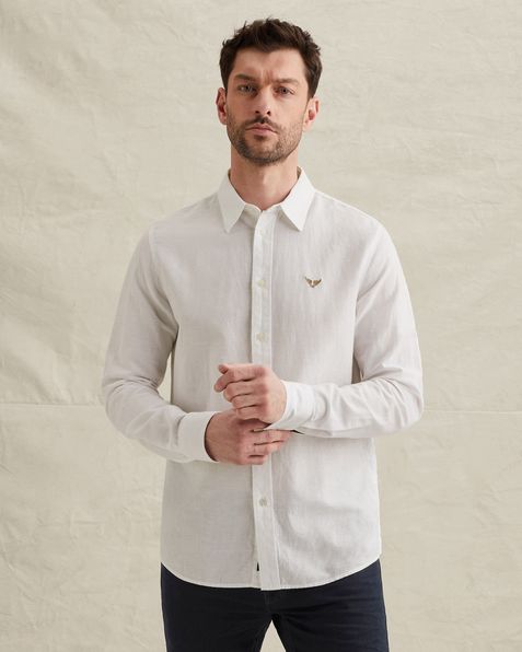 Shirt in cotton/linen with garment-dye wash – Snow White – Casual shirts | PME LEGEND