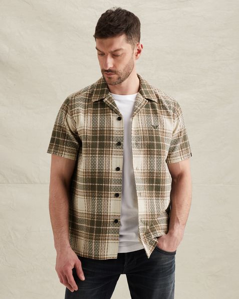 Shirt with check pattern and bowling collar – Elmwood – Casual shirts | PME LEGEND