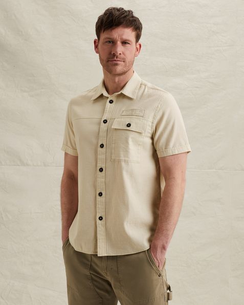 Shirt in slub cotton with short sleeves – Castle Wall – Casual shirts | PME LEGEND