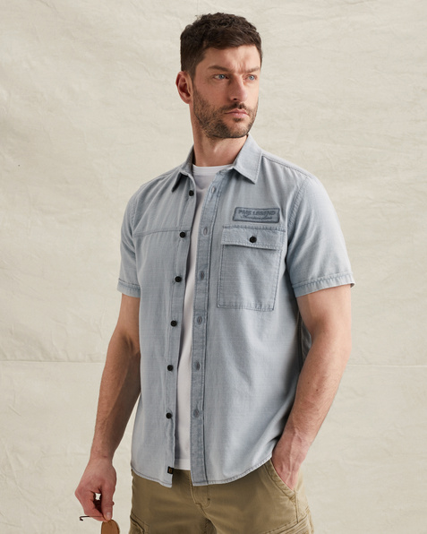 Hemd mit Streifenmuster und Brusttasche – Black Indigo – New In | PME LEGEND