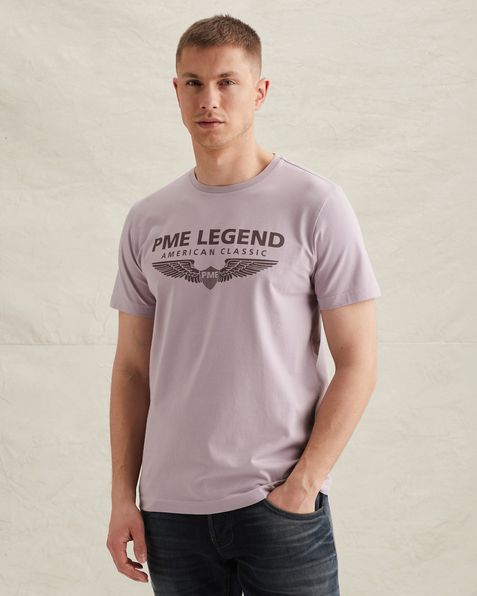 T-shirt with logo – Burnshed Lilac – T-shirts | PME LEGEND