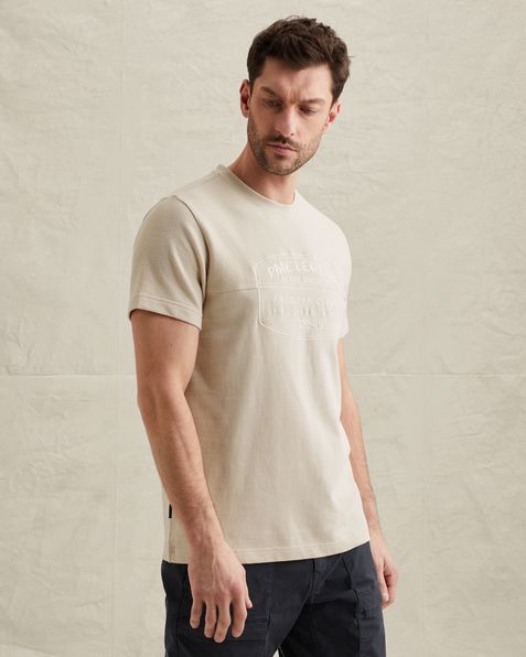 T-Shirt aus einer Materialmischung mit Artwork – Castle Wall – T-Shirts | PME LEGEND