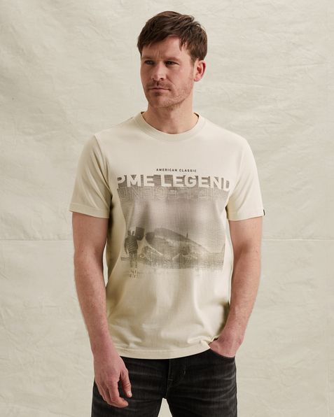 T-shirt en jersey avec graphisme sur la poitrine – Castle Wall – T-shirts | PME LEGEND