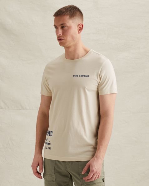 T-shirt with off-placed artworks – Castle Wall – T-shirts | PME LEGEND