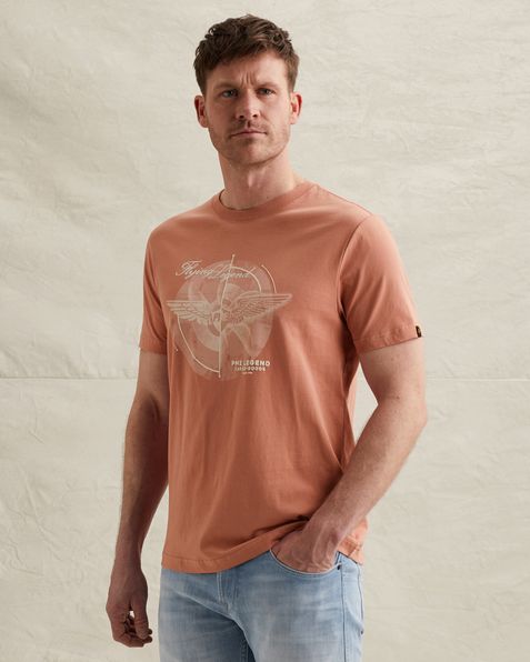 T-shirt van jersey met groot artwork op de borst – Mellow Rose – T-shirts | PME LEGEND