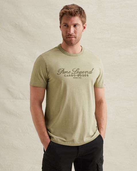 T-shirt in jersey with rugged artwork on the chest – Castle Wall – T-shirts | PME LEGEND