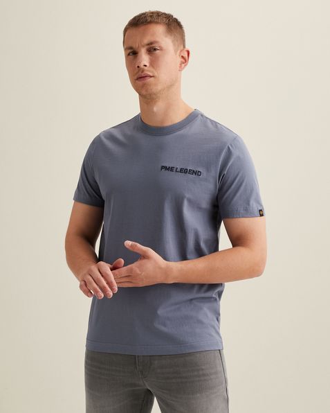 T-shirt in jersey with back artwork – Black Indigo – T-shirts | PME LEGEND
