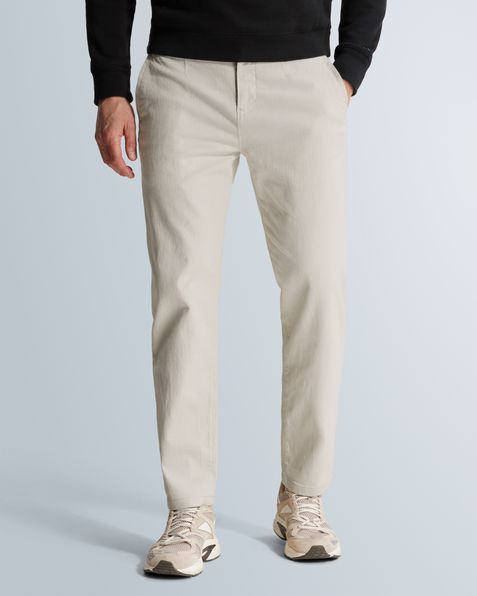 Relaxed fit chino in cotton/linen – Grey Comfort Denim – Chino pants | CAST IRON