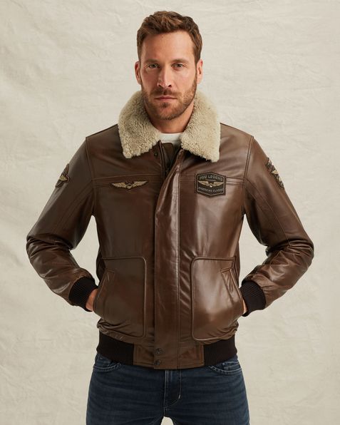 Veste en cuir Hudson – Brown – Vestes en cuir | PME LEGEND