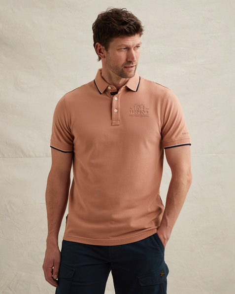 Polo shirt in piqué with artwork – Mellow Rose – Polo shirts | PME LEGEND