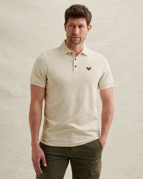 Polo en jersey avec motif jacquard intégral – Snow White – Polos | PME LEGEND