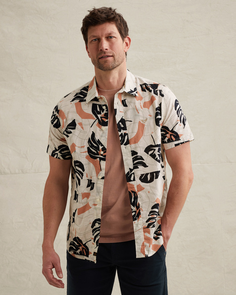 Shirt with short sleeves in slub cotton – Snow White – Casual shirts | PME LEGEND