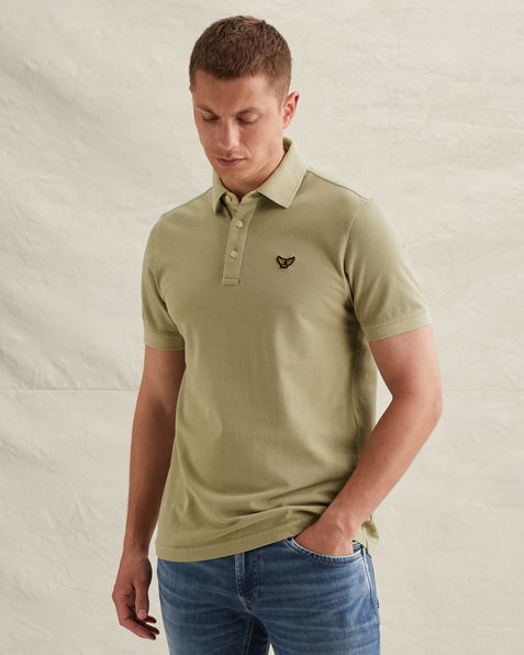 Polo avec lavage teint en vêtement et logo tailwing – Castle Wall – Polos | PME LEGEND