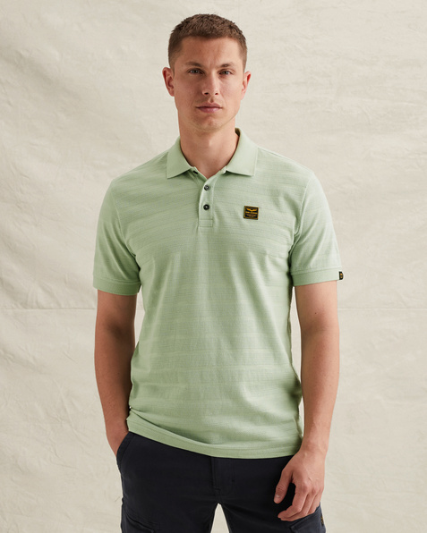 Polo en jersey avec motif à rayures – Weeping Willow – Polos | PME LEGEND