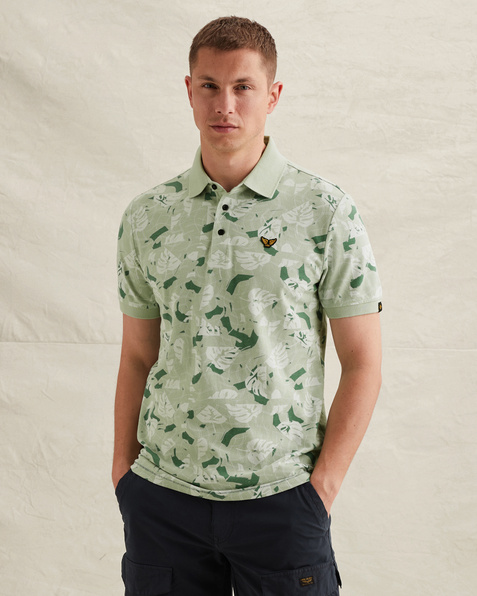 Polo shirt with allover print and tailwing logo – Weeping Willow – Polo shirts | PME LEGEND