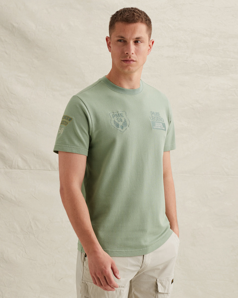 T-shirt in jersey with multiple badges – Weeping Willow – T-shirts | PME LEGEND