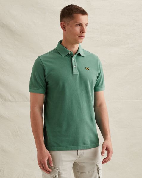 Polo met garment-dye wassing en tailwing logo – Elmwood – Polo's | PME LEGEND