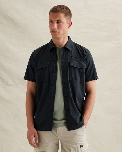 Shirt with short sleeves and chest pockets – Black Indigo – Casual shirts | PME LEGEND