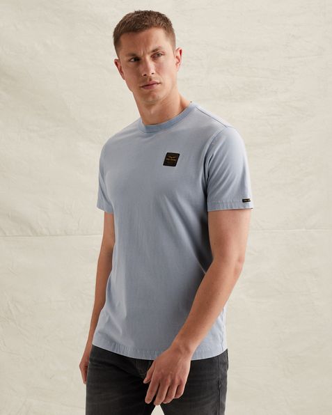 T-shirt avec lavage teint en vêtement – Black Indigo – T-shirts | PME LEGEND