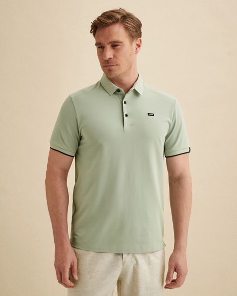 Polo shirt in piqué blend – Weeping Willow – Polo shirts | VANGUARD
