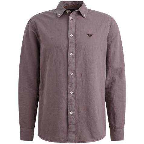Shirt in cotton/linen with garment-dye wash – Burnshed Lilac – Casual shirts | PME LEGEND