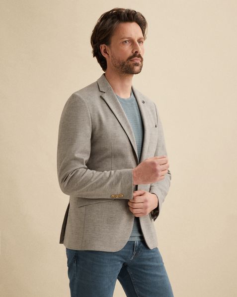 Scura blazer met structuur – Brown – Blazers | VANGUARD