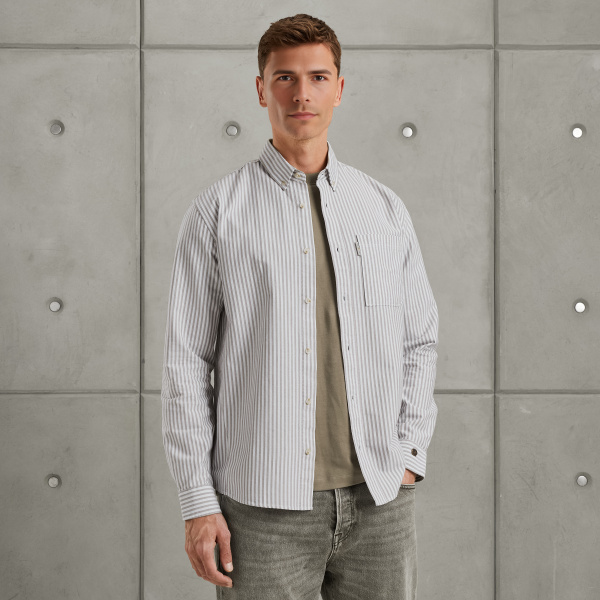 Oxford shirt with stripe pattern – Coriander – Shirts | CAST IRON