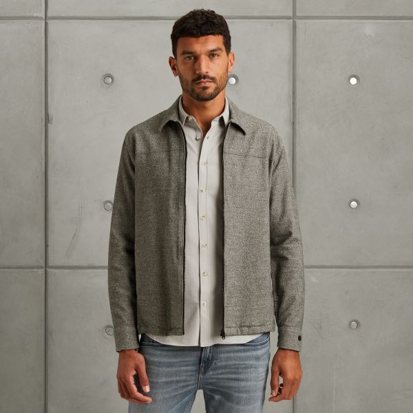 Shirt jacket with comfort stretch – Grey Comfort Denim – Shirts | CAST IRON