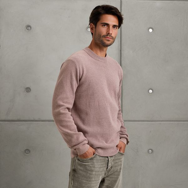 Pullover with stand-up collar – Burnshed Lilac – Knitwear | CAST IRON