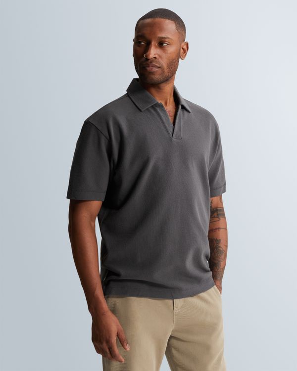 Relaxed fit polo shirt in 100% cotton – Grey Comfort Denim – Polo shirts | CAST IRON