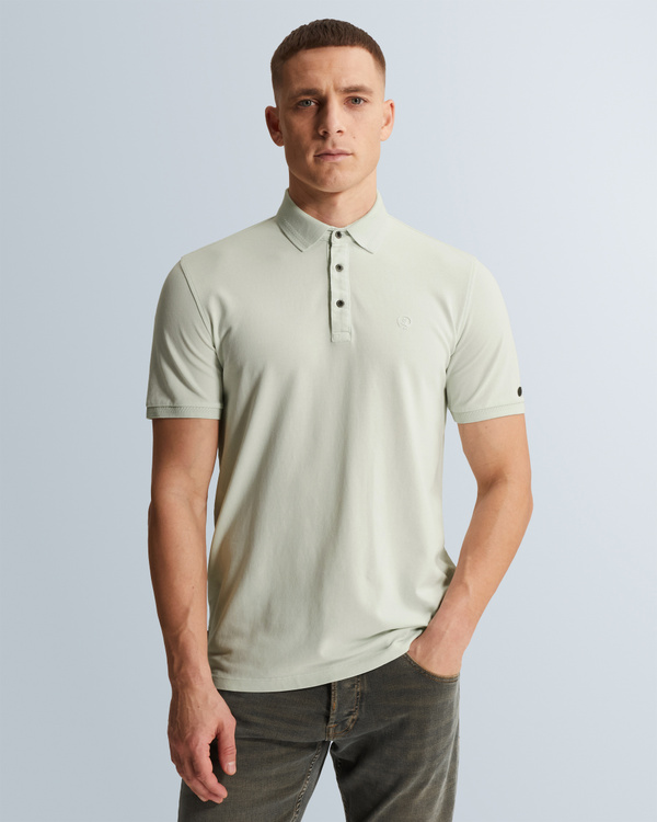 Polo shirt in cotton with stretch – Black Indigo – Polo shirts | CAST IRON