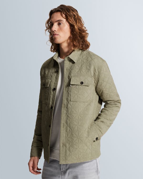 Shirt jacket met allover jacquardpatroon – Brown – Shirt jackets | CAST IRON