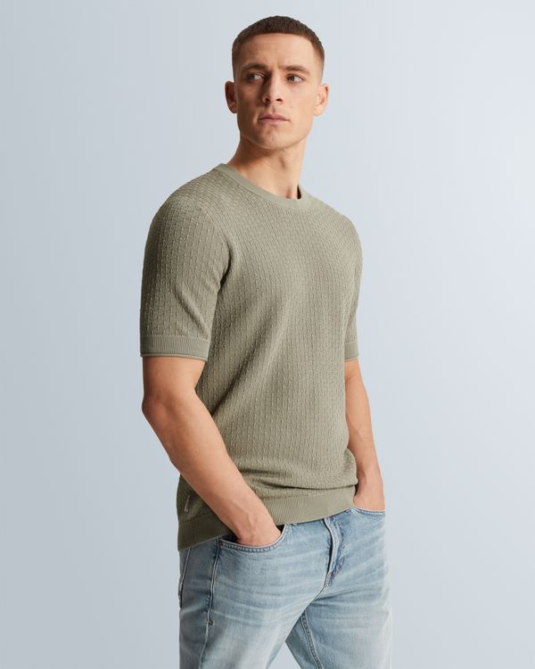 Gebreid T-shirt van katoen/modal – Weeping Willow – T-shirts | CAST IRON