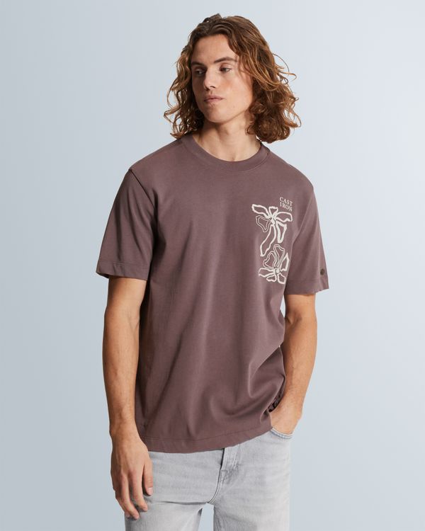 T-shirt van jersey met artwork – Burnshed Lilac – T-shirts | CAST IRON