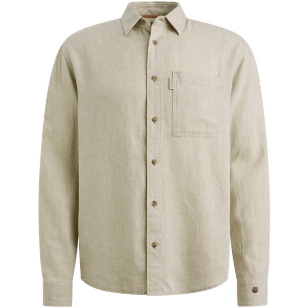 Shirt in cotton/linen twill with chest pocket – Weeping Willow – Casual shirts | CAST IRON