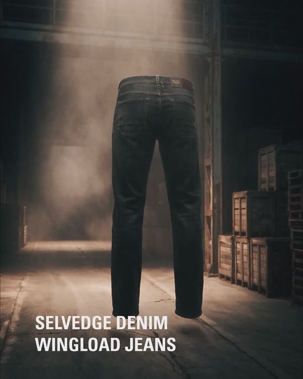 Selvedge denim Wingload relaxed fit jeans – Black Indigo – Heren relaxed fit jeans | PME LEGEND