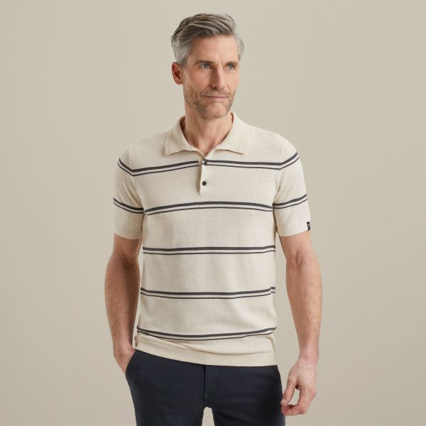 Polo with stripe pattern – Castle Wall – Polo shirts | VANGUARD