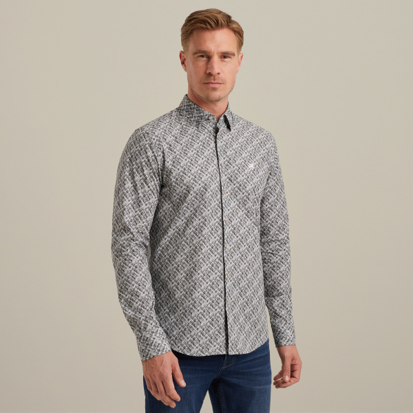 Shirt with allover print – Grey Comfort Denim – Shirts | VANGUARD