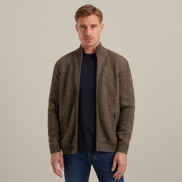 Strickjacke aus Wolle – Brown – Knitwear | VANGUARD