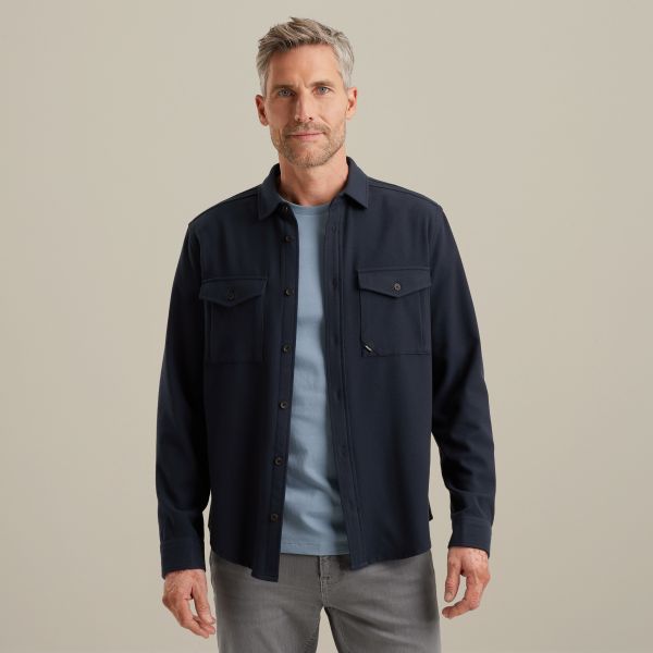 Overshirt mit Wolloptik – Black Indigo – Shirts | VANGUARD