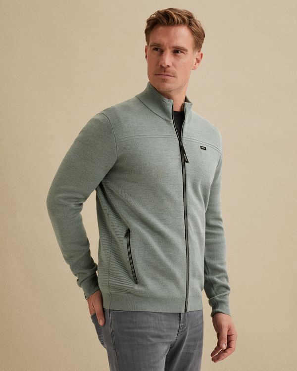 Vest van katoen/modal met ritssluiting – Black Indigo – Vesten | VANGUARD