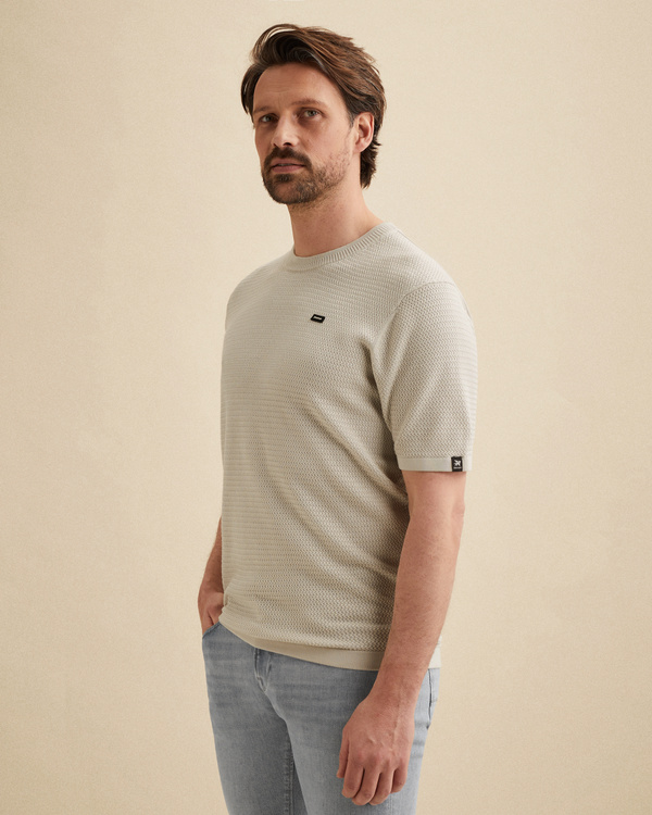 T-shirt van katoen/modal met structuur – Castle Wall – T-shirts | VANGUARD