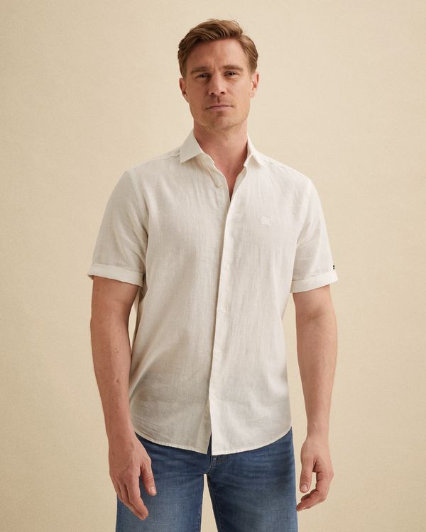 Overhemd met korte mouwen van linnenblend – Snow White – Casual overhemden | VANGUARD